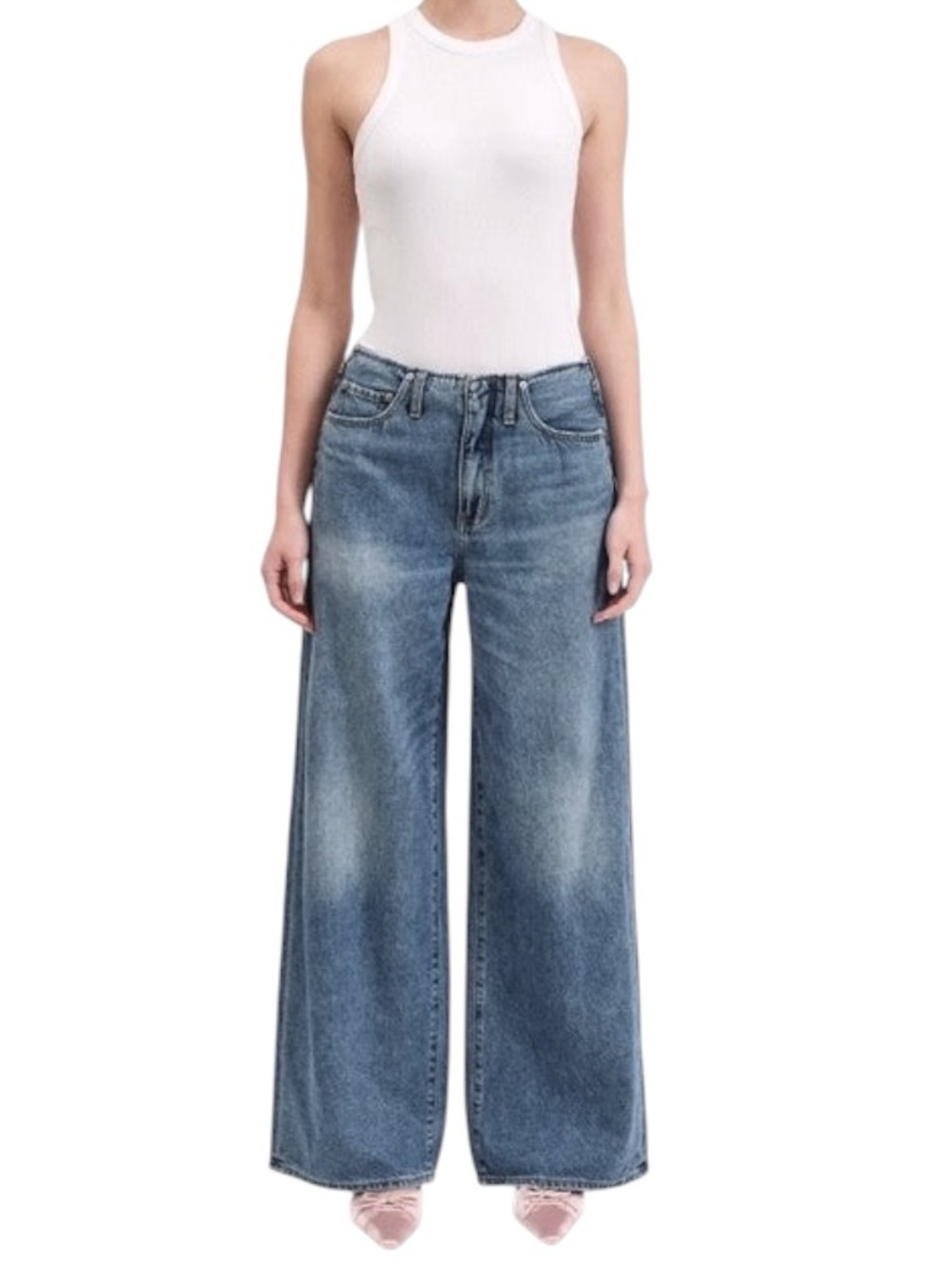 NWT Daze Women's The Kickback High Rise Palazzo Jeans Sz 27